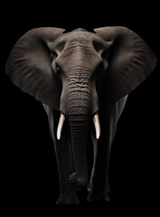 Elephant Portrait on a black Background