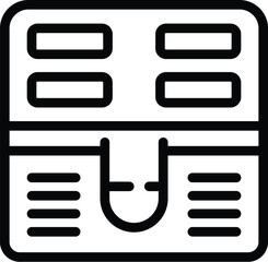 Food machine icon outline vector. Kitchen heat. Oven fried