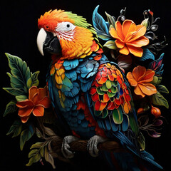 Obraz premium parrot on a branch