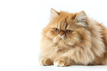 A Persian cat lying on the floor. 