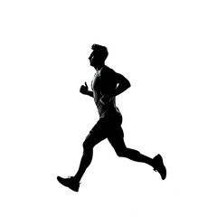 Fototapeta na wymiar silhouette of a person running.