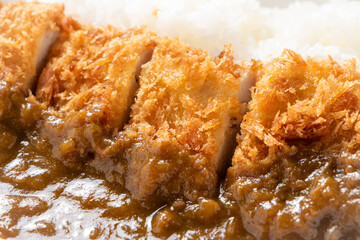 カツカレー(ひれかつカレー)のアップ。
