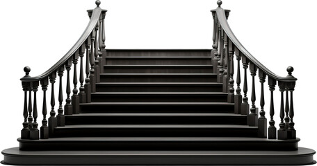 Stairs isolated on transparent background. PNG