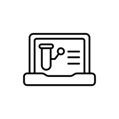 Science device outline icons, chemistry minimalist vector illustration ,simple transparent graphic element .Isolated on white background