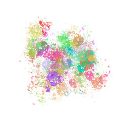 Isolated colorful paint splatter overlay texture