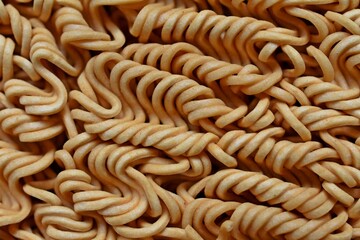 closeup shot of instant noodles