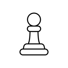 Chess pawn outline icons, minimalist vector illustration ,simple transparent graphic element .Isolated on white background