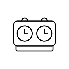 Clock outline icons, minimalist vector illustration ,simple transparent graphic element .Isolated on white background