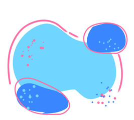 Fototapeta premium Blob elemen abstract aesthetic blue simple