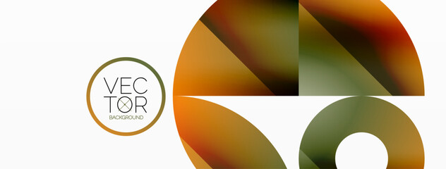 Vector background. Minimalist geometric backdrop adorned with circles and shapes. Abstract art inviting creativity for digital designs, presentations, website banners, social media posts