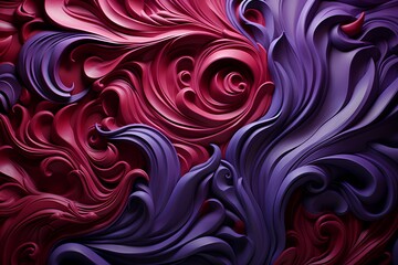 Swirls of liquid crimson and royal purple, intertwining to form a visually striking abstract wallpaper that exudes a sense of regal splendor.