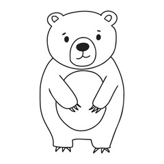 hand drawn bear, fox, deer, own autumn animal . autumn doodles isolated on white background
