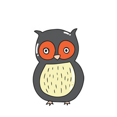 hand drawn bear, fox, deer, own autumn animal . autumn doodles isolated on white background