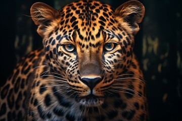 head of a male leopard