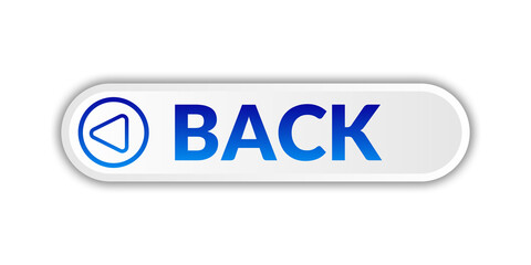 Modern trendy button. Transparent background back button