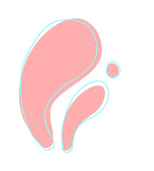 pink blob and line blur motif abstract elemen