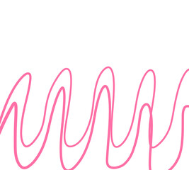 background wave motif elemen pink color monoline 3 line