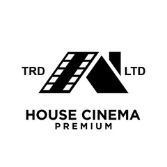 House home studio film cinema video logo icon design illustration