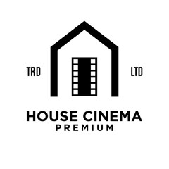 House home studio film cinema video logo icon design illustration