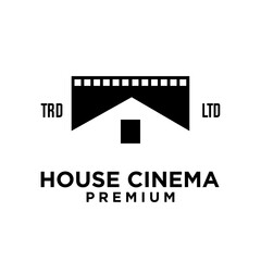 House home studio film cinema video logo icon design illustration