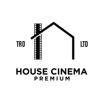 House home studio film cinema video logo icon design illustration