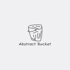 Logo of an abstract bucket from lines.