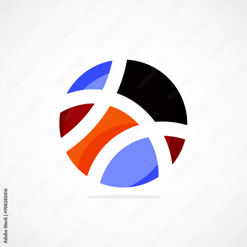 Poster Abstract circle logo - minimalist emblem, timeless and universal shape of circle. Unique logo represent range of brands and concepts, encapsulating simplicity and creativity in single, iconic image