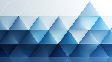 Obraz premium Abstract modern 3d blue triangles background with various sizes.