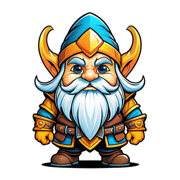 recommend clip art: Dwarf cartoon character design illustration on transparent background