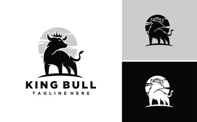 Powerful Bull Logo Design Inspiration Template