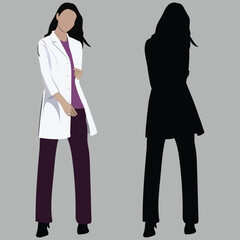 Doctor silhouette of a person in a suit