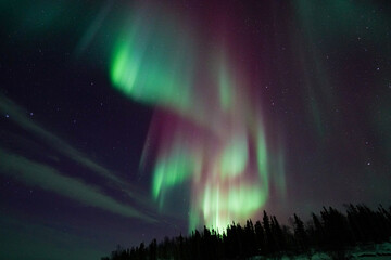 Aurora Borealis, Northern Lights, at Yellowknife, Northwest Territories, Canada