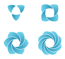 Abstract minimal designs isolated on white background. Vector illustration.