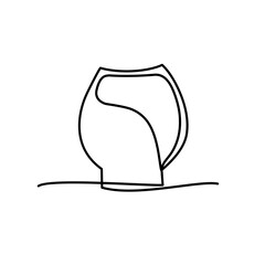 vase continuous line art