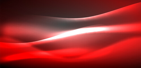 Neon-lit waves surge across background, mesmerizing dance of luminescence and motion. Dynamic backdrop captures essence of energy and modern aesthetics