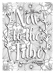 flower coloring pages and Motivational Quotes Coloring Book for black and white