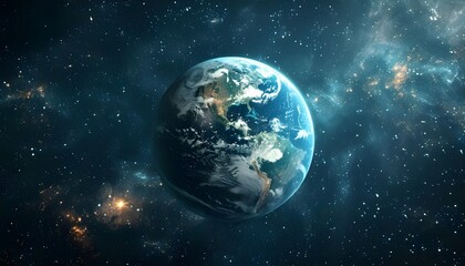 planet earth in the outer space