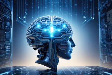 AI Artificial Intelligence Brain Cyber Technology