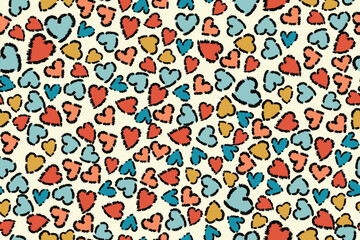 Abstract love seamless pattern for background, wallpaper, fabric, wrapping, etc