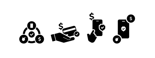 easy payment icon vector illustration. payment with hand or gesture icon concept.