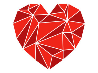 Geometric Heart Valentines Day Background
