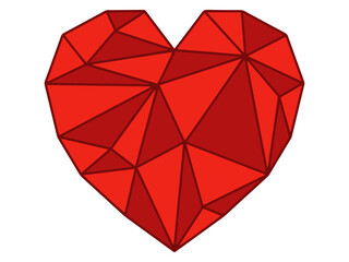 Valentine Background Geometric Heart Illustration
