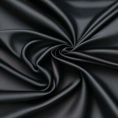 Black silk background with wrinkles