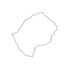 Lesotho map icon vector