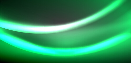 Neon-lit waves surge across background, mesmerizing dance of luminescence and motion. Dynamic backdrop captures essence of energy and modern aesthetics