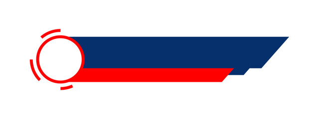 Obraz premium Simple Modern Lower Third In Red Or Blue For TV Shows, Streaming And Perfect For News