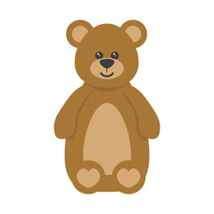 Cute bear on a white background