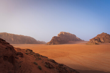 Fototapeta na wymiar Mars on Earth: Stunning Landscape Photo of a Red Rocky Desert