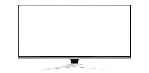 Ultrawide Monitor on Transparent Background, front view