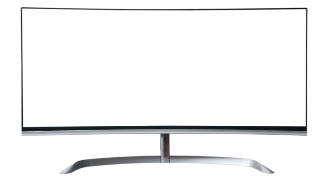 Ultrawide Monitor with Scenic Wallpaper Displayed